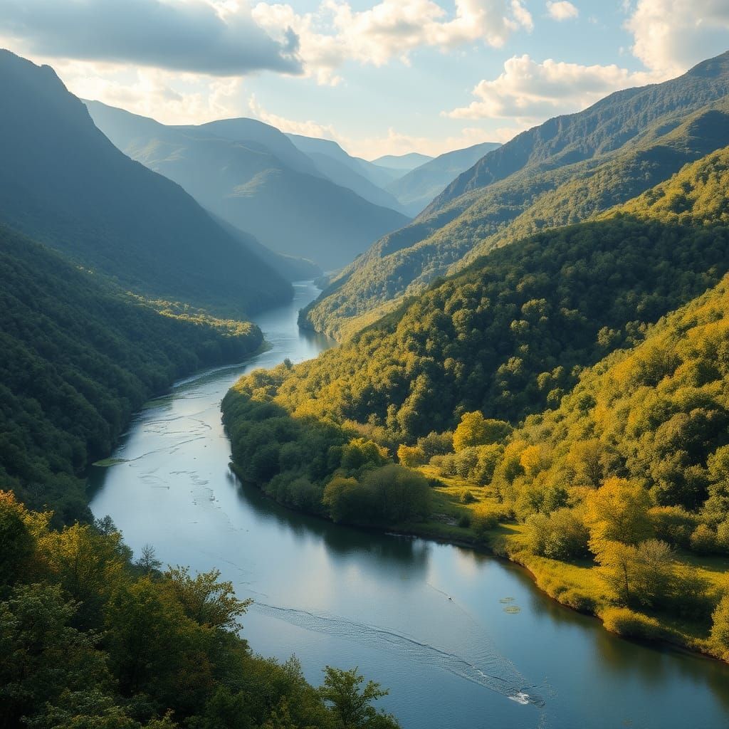 Shenandoah River Valley in Romantic Landscape Style
