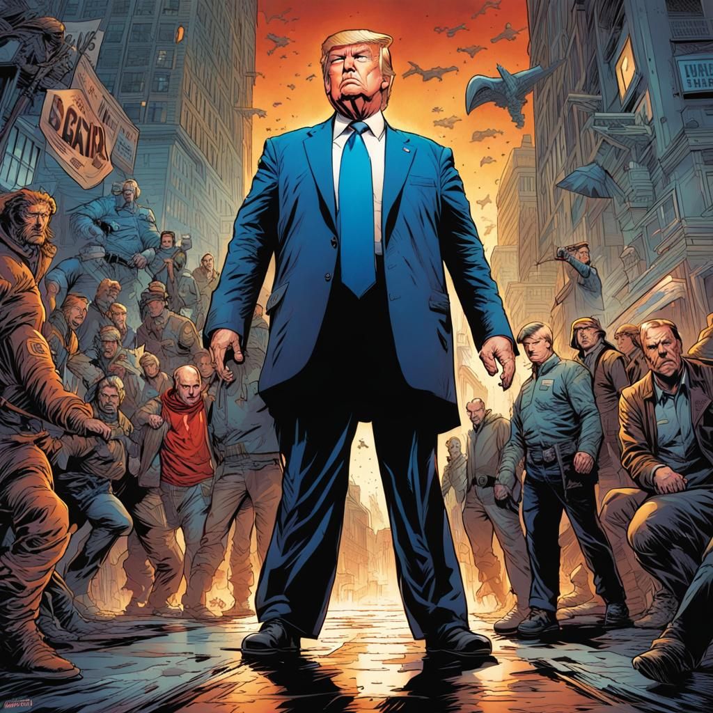 Donald Trump Comic Book Art by Brooks & Mumford