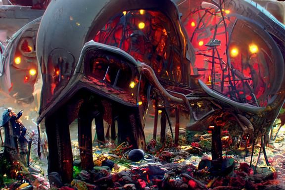 Extraterrestrial Ruins in Hyperrealistic Digital Painting