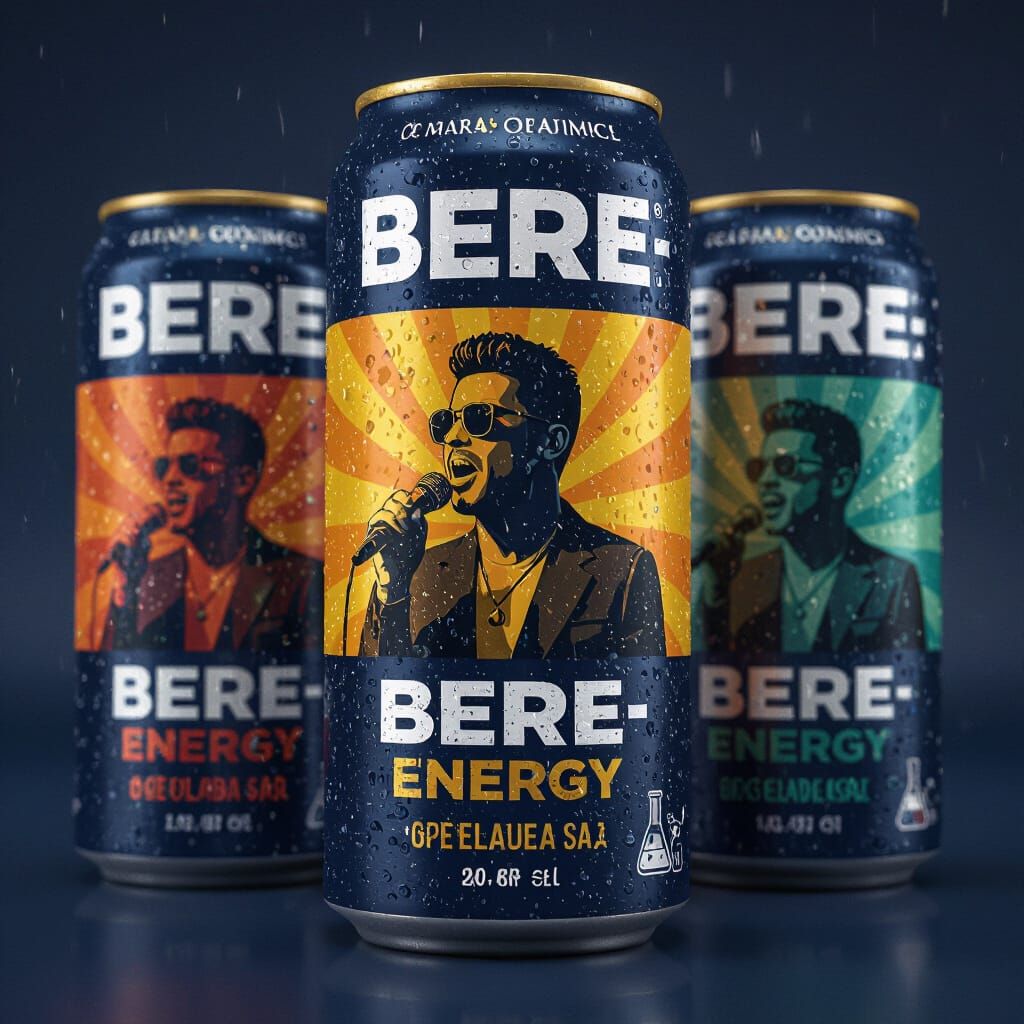 BERE-ENERGY Drink Can Designs Featuring Cristiano Araújo Son...