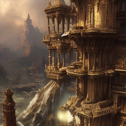 People Throwing Stuff for Free Stuff: Digital Matte Painting