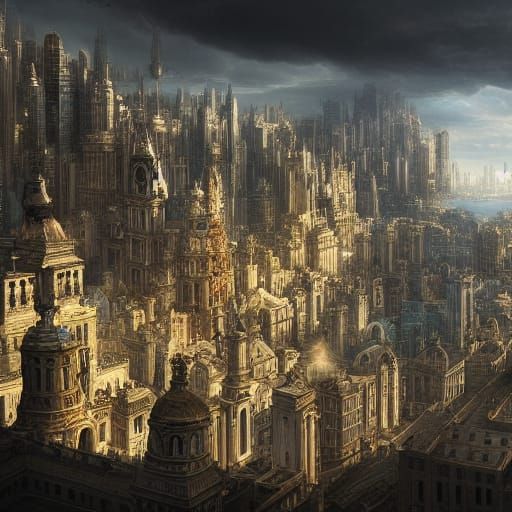 Renaissance City Digital Matte Painting