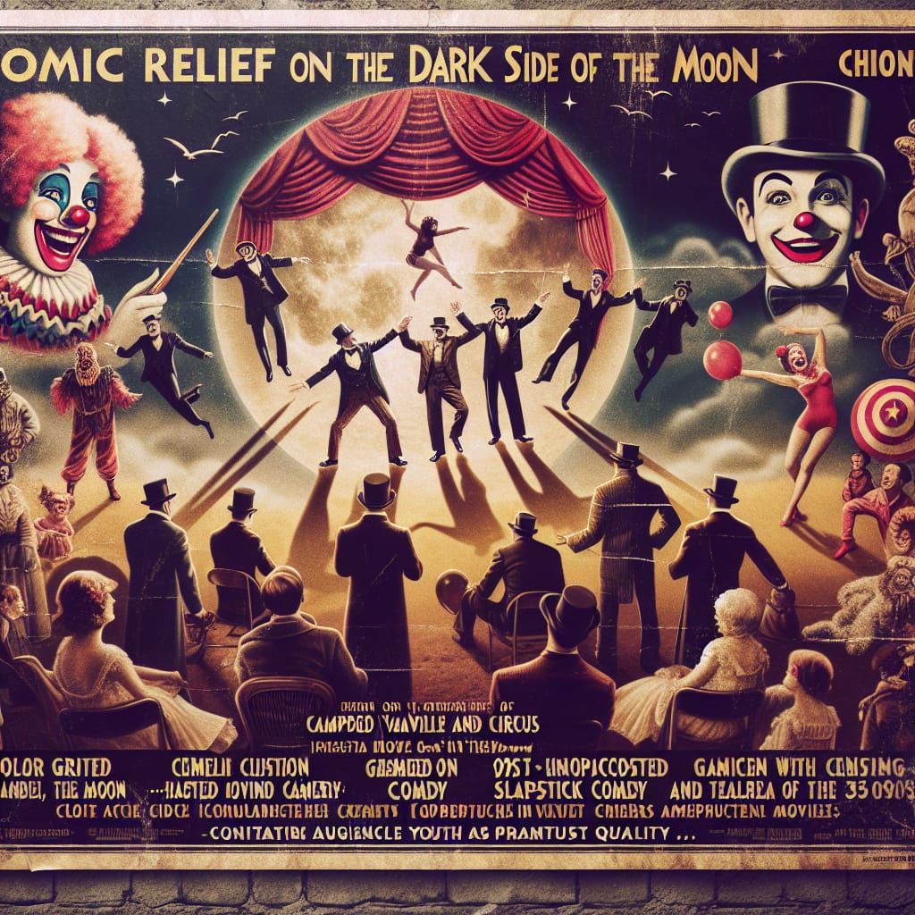 Vaudeville-Style Poster for Moon Comedy Play