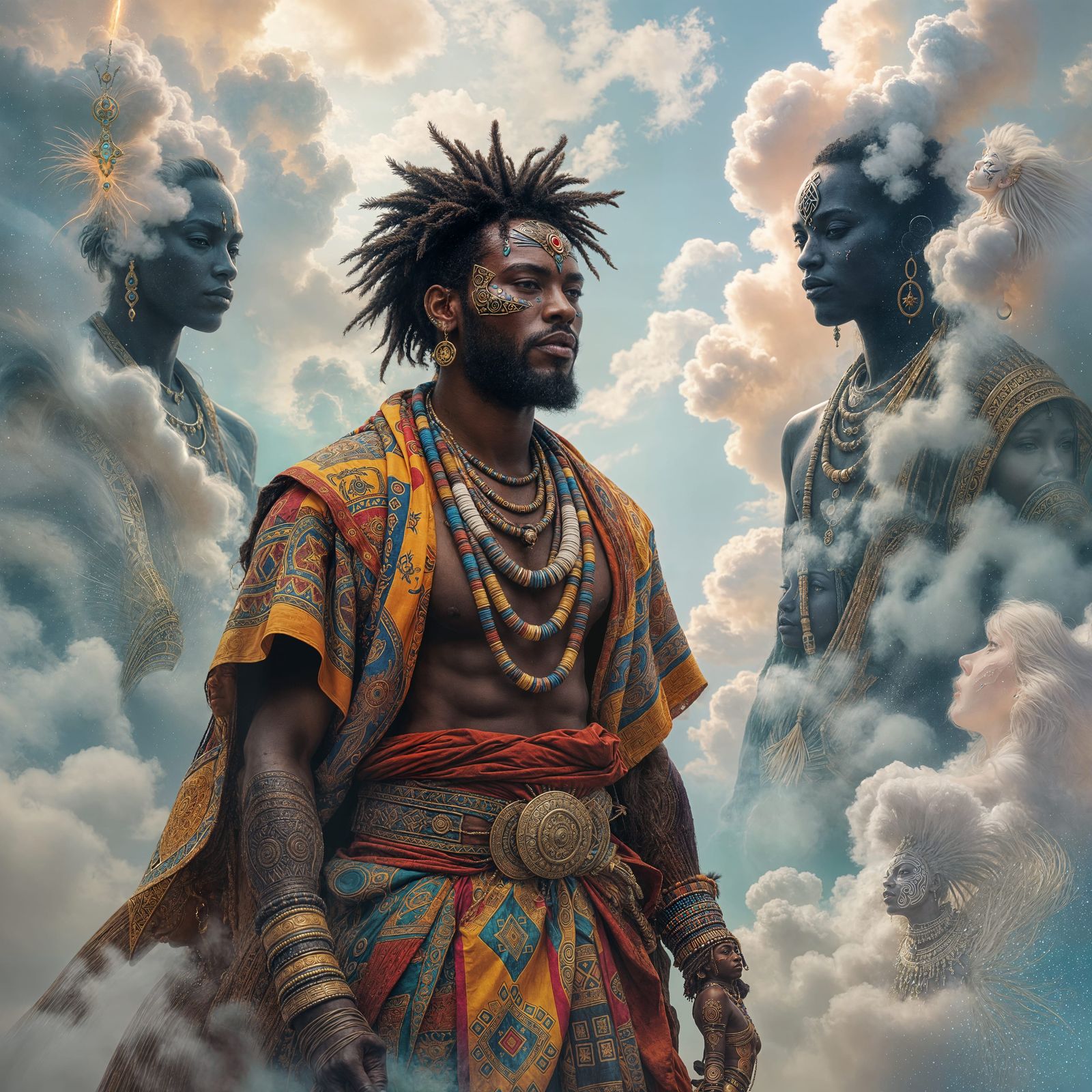 African Warrior in Cosmic Realm: Afrofuturist Vision