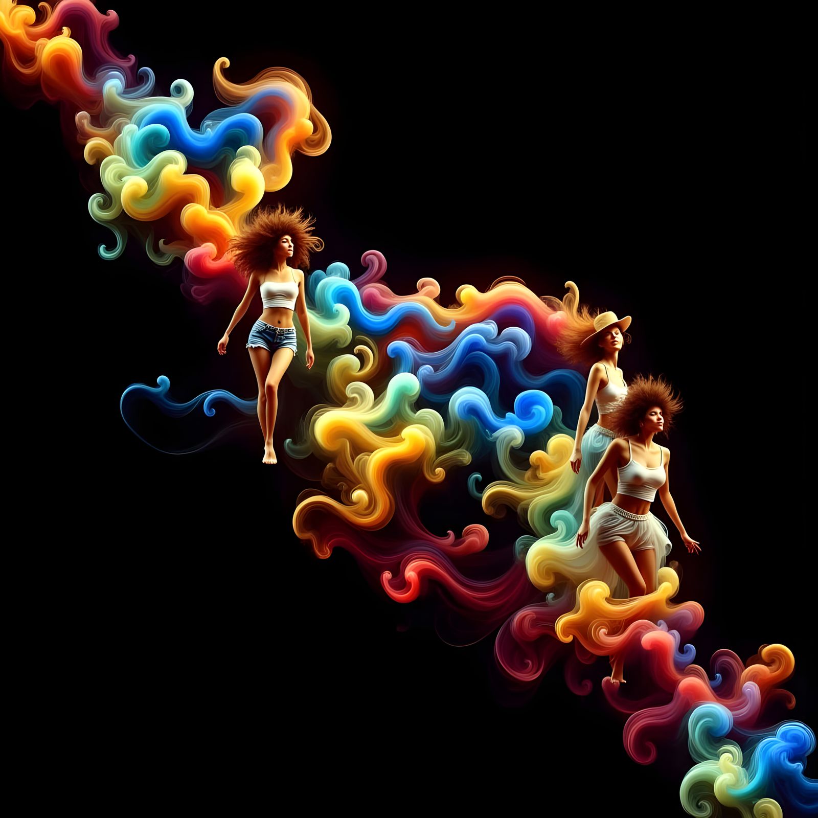 Joyful Beach Day with Friends in Sunlight