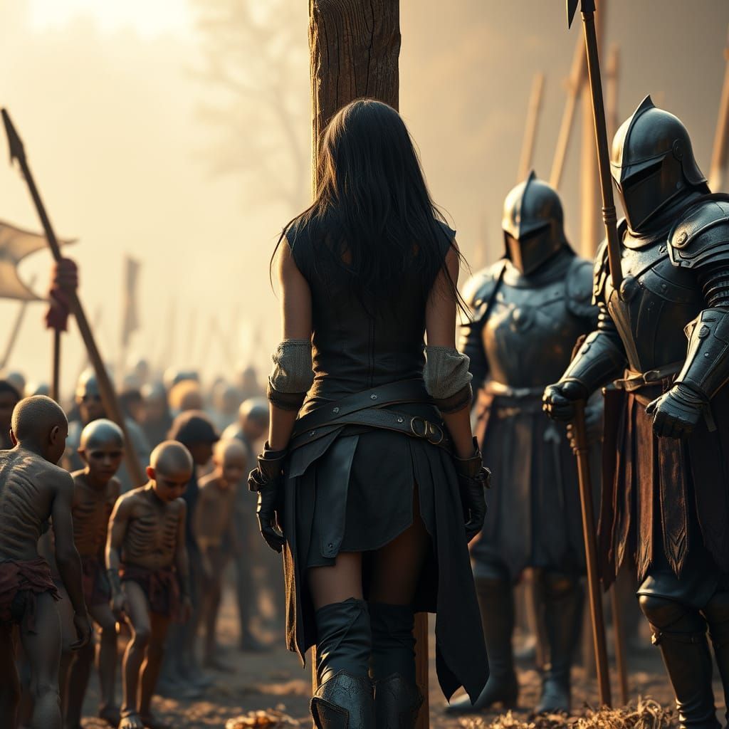 Medieval Hunter Escorted by Guards: Digital Matte Painting