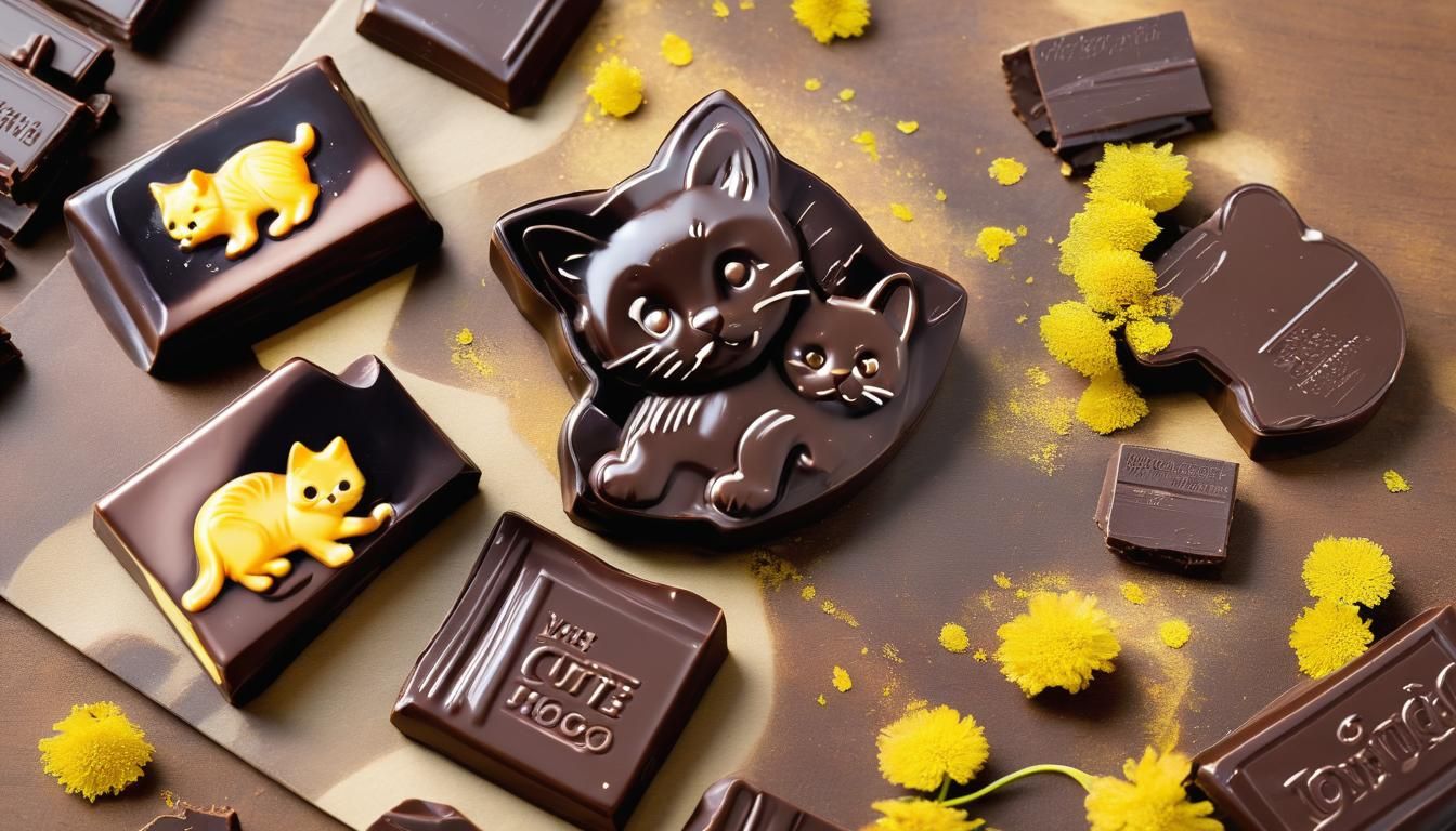Chocolate Kitten in Van Gogh Style