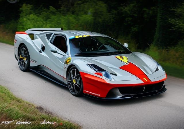 Classic Red Ferrari Sports Car