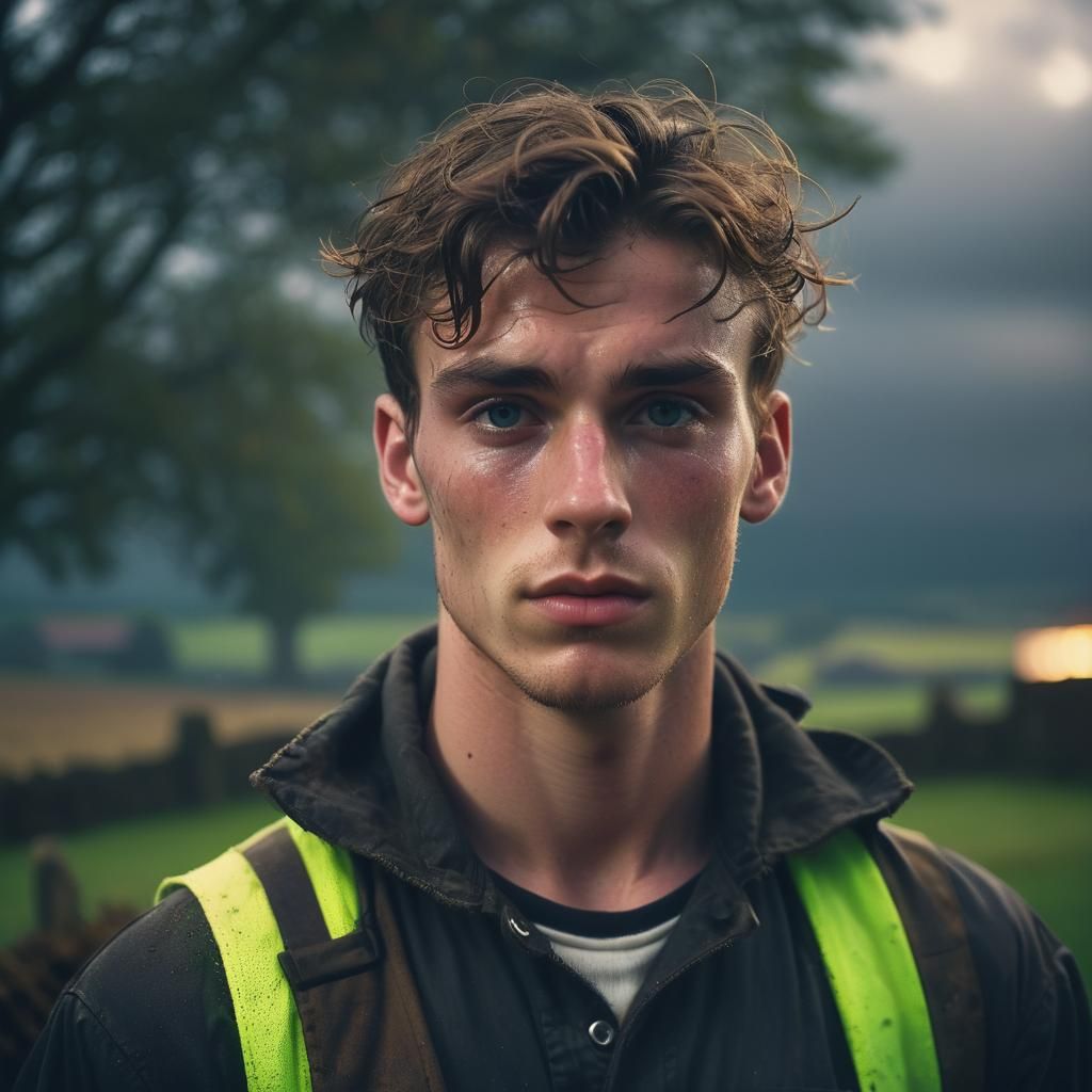 Moody British Portrait in Dark Romantic Style