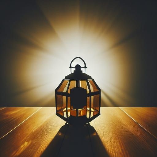 Close Up Digital Painting of a Glowing Lantern