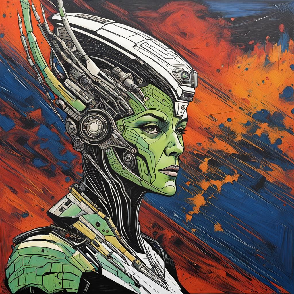 Borg Queen Abstract Digital Art