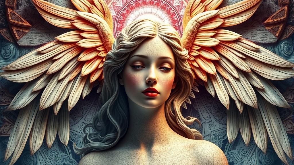 Fantasy Portrait in Surrealist Mirrored Style