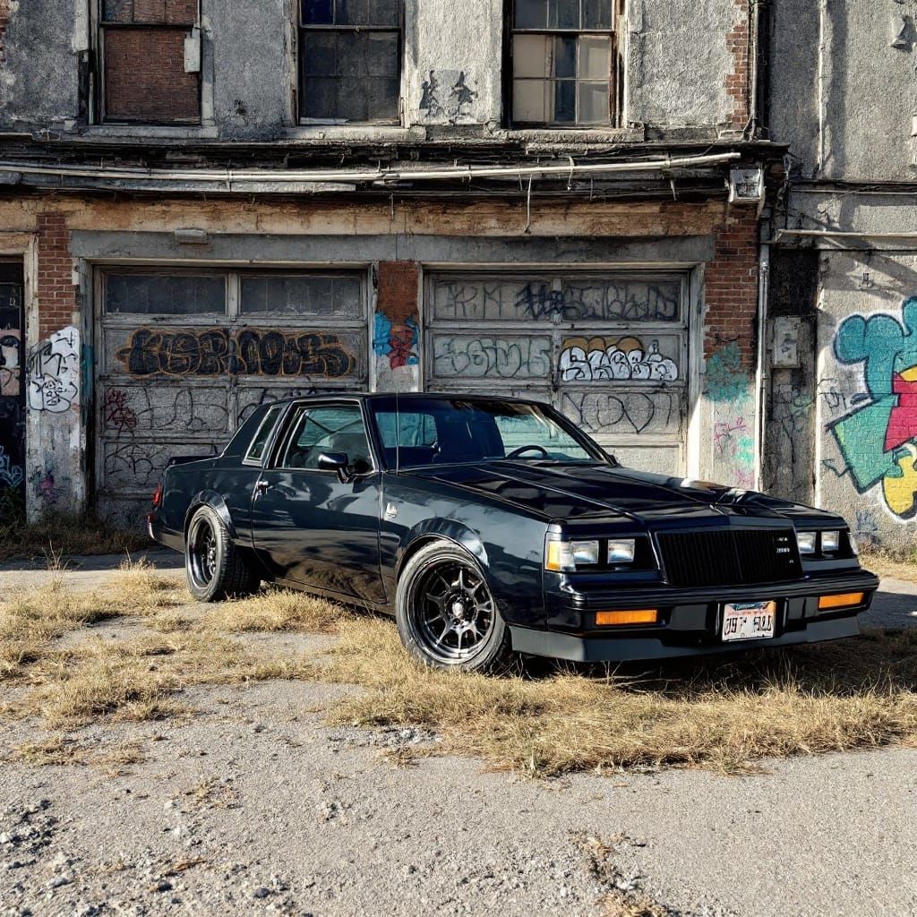 Vintage Grand National Horse in Urban Setting