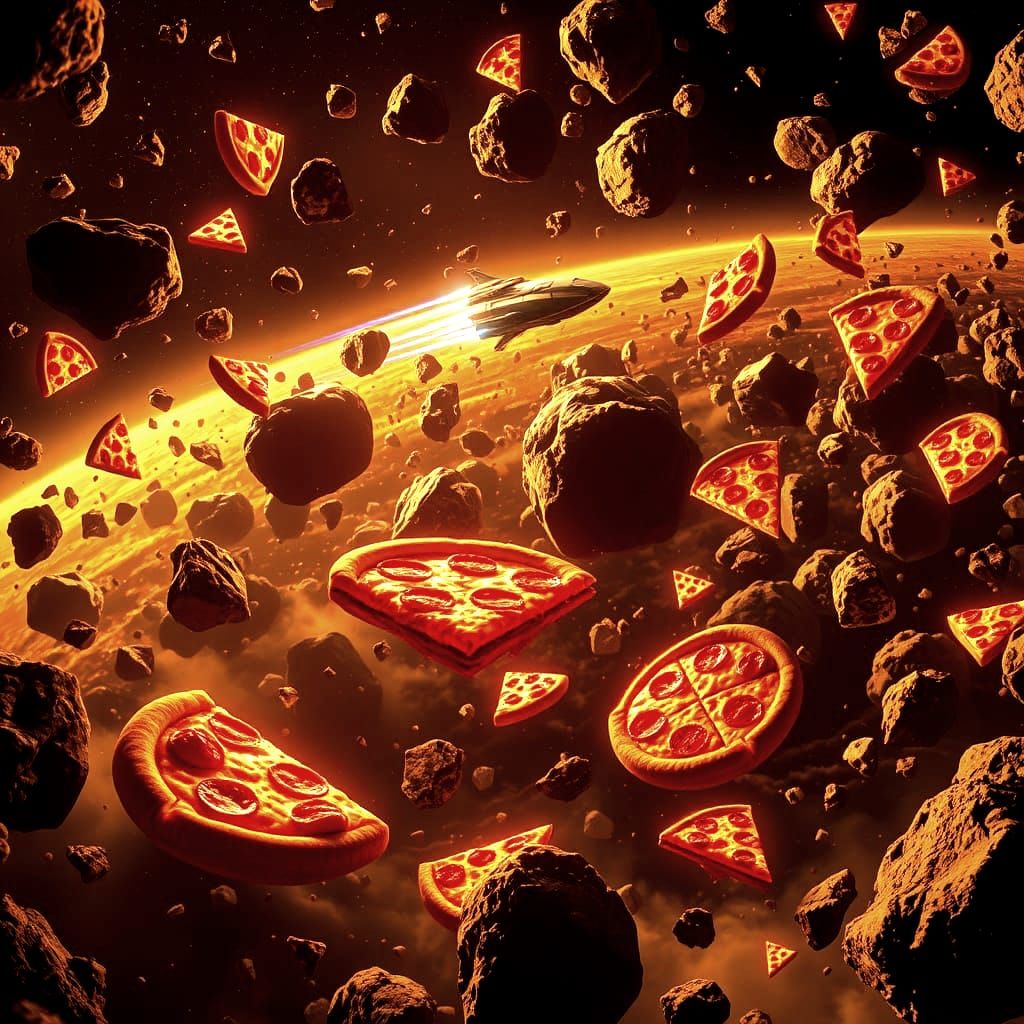 Epic Space Odyssey Pizza Digital Art