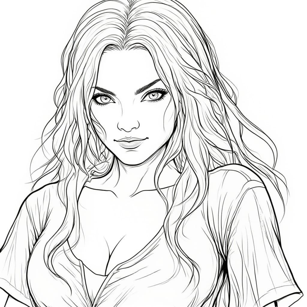 AI Generated Image: Abstract Sketch and Classic Blend