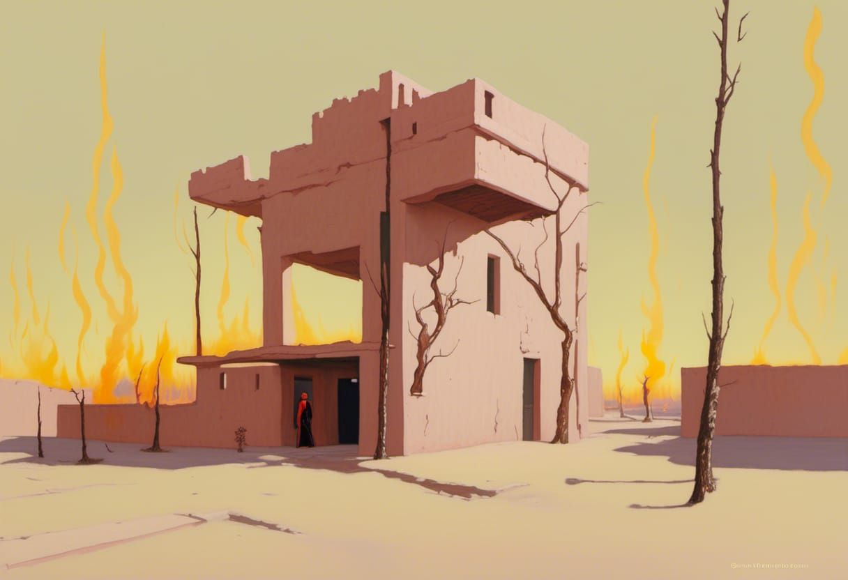 Detailed Fire Horror Scene in Unreal Engine