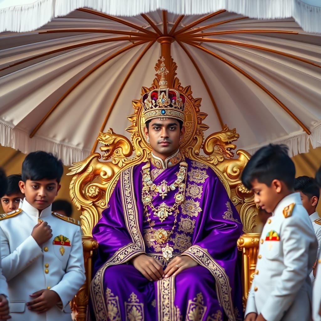 Sri Lankan Crown Prince in Regal Attire