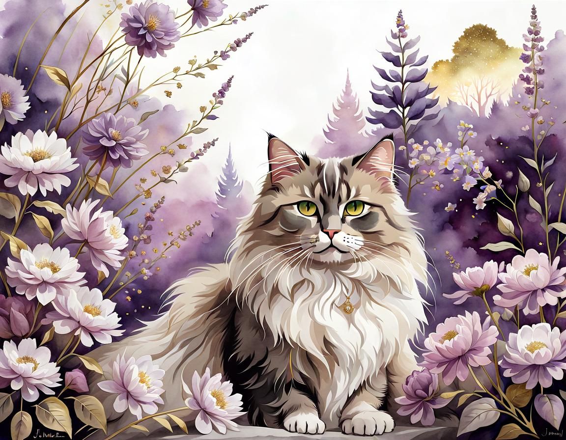 Plum Dandy colour with dandy Siberian cat