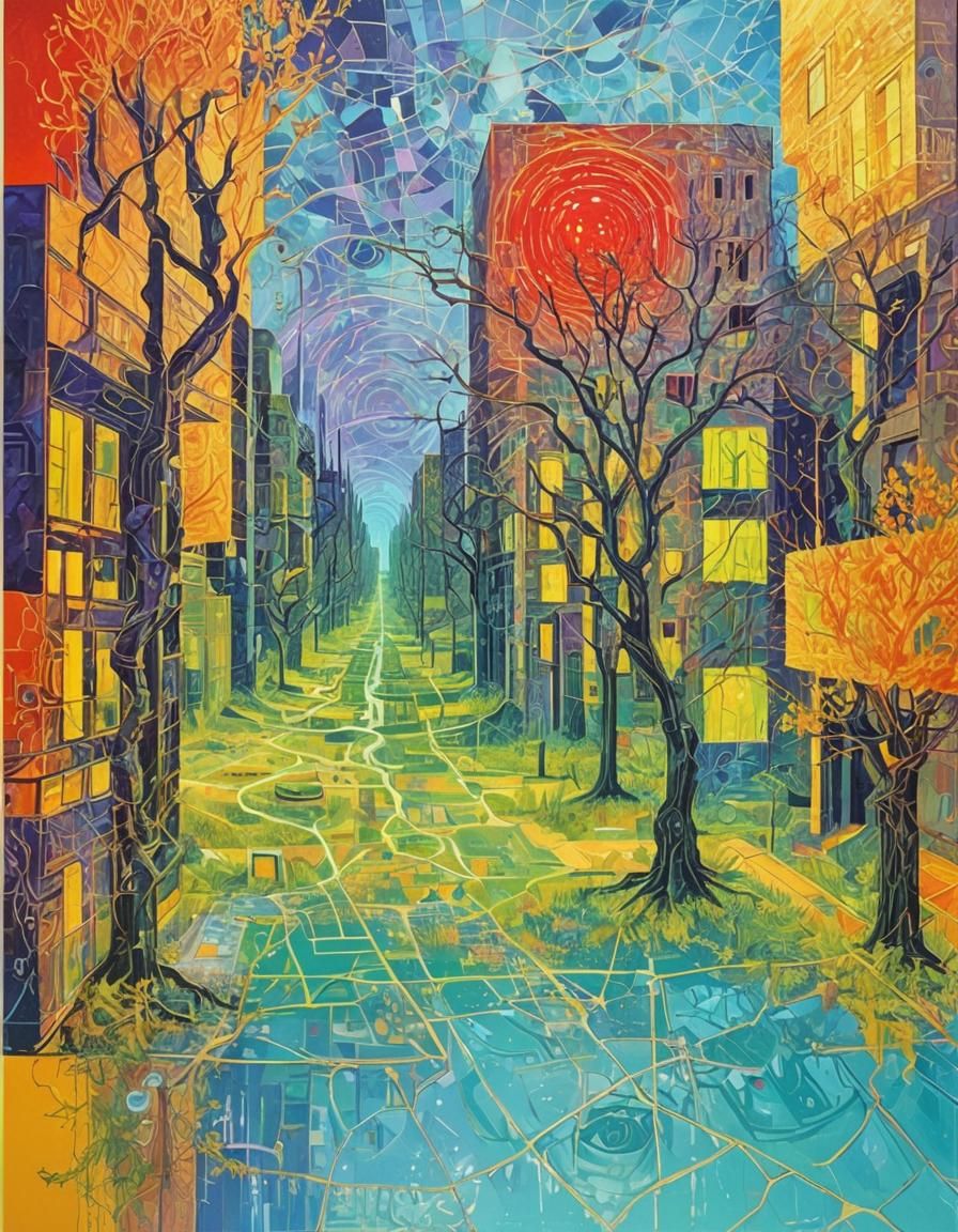 Epic Surrealist Metropolis Rises from Ancient Ruins