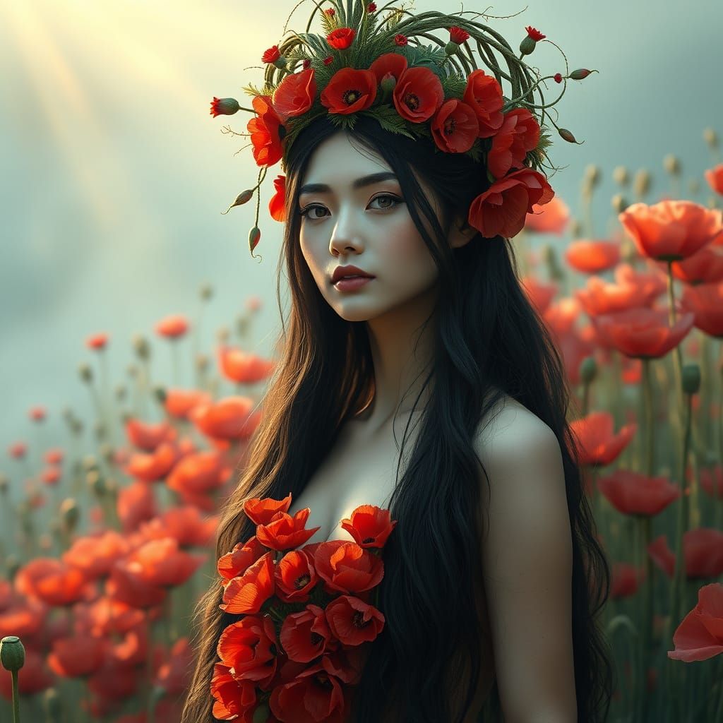 Ethereal Poppy Goddess