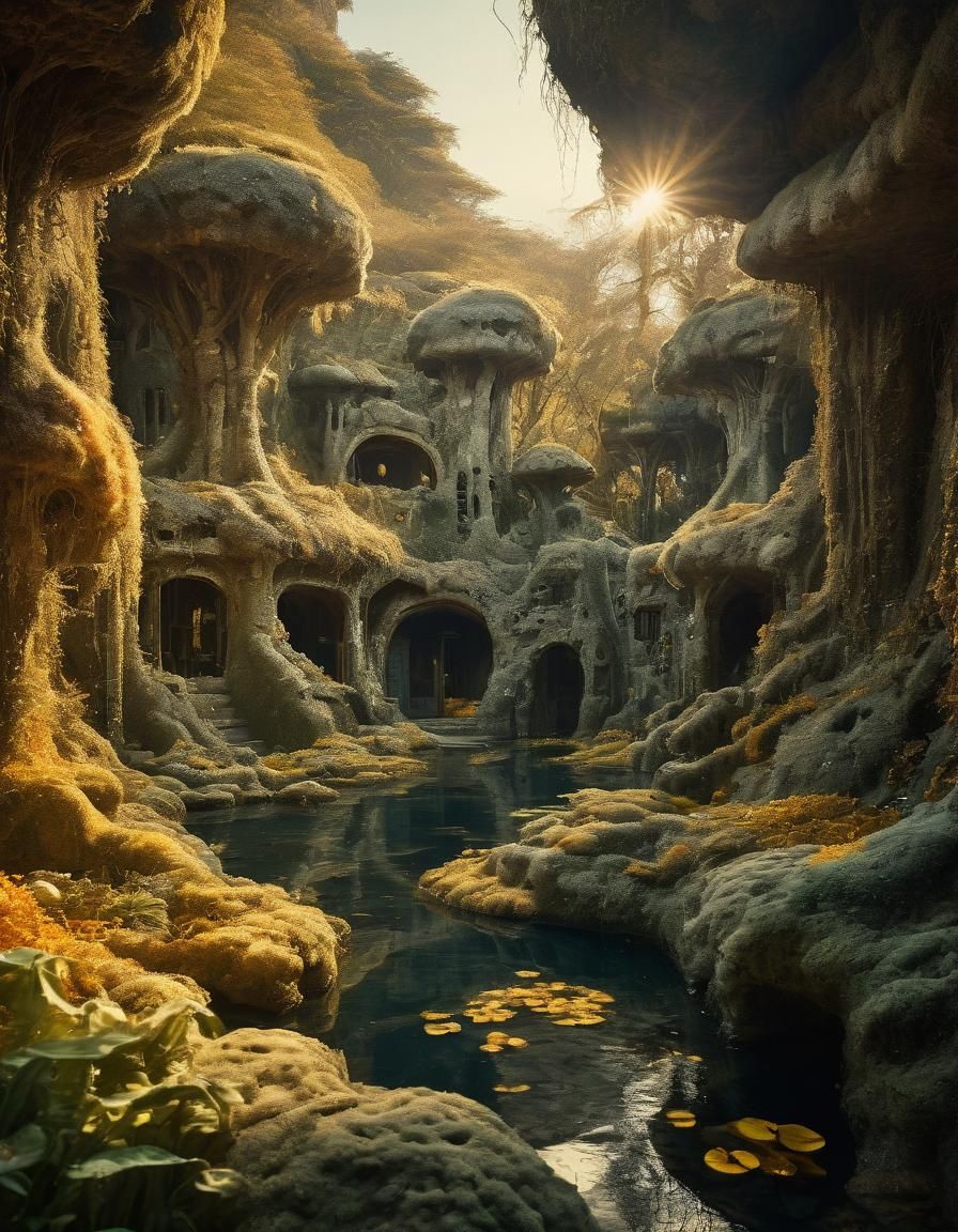 Grotesque Florid Landscape with Anthropomorphic Creature