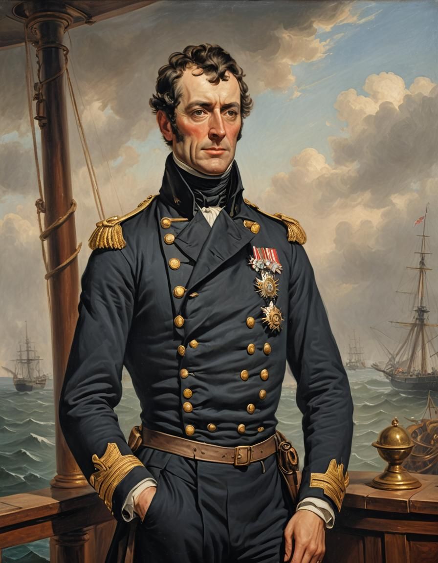 A ninteenth century Trafalgar-era British Royal Navy officer...