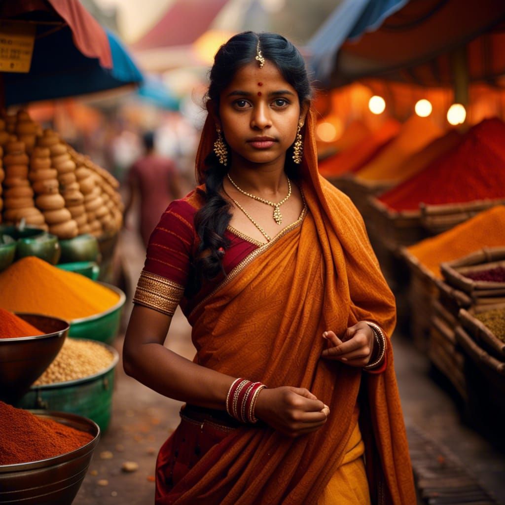 A photography of a beautiful indian girl