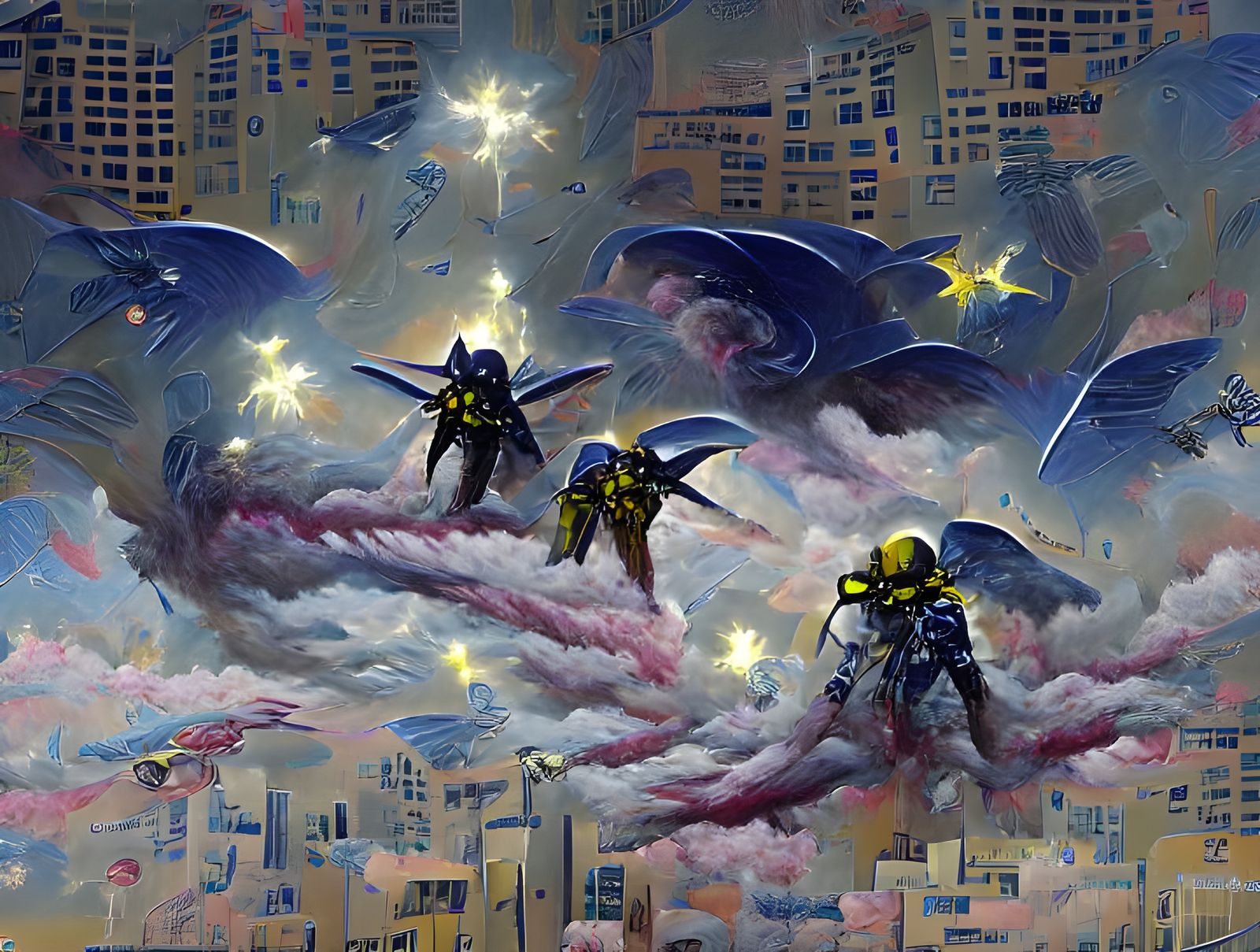 Angels and Demons Clash Above City
