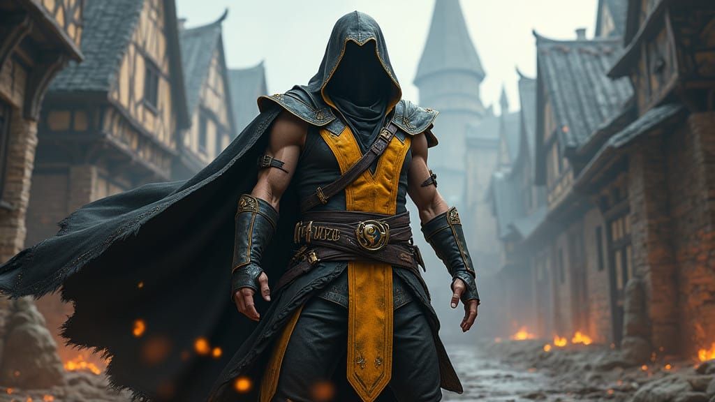 Gritty High-Fantasy Warrior Scorpion Stands Proud in Medieva...