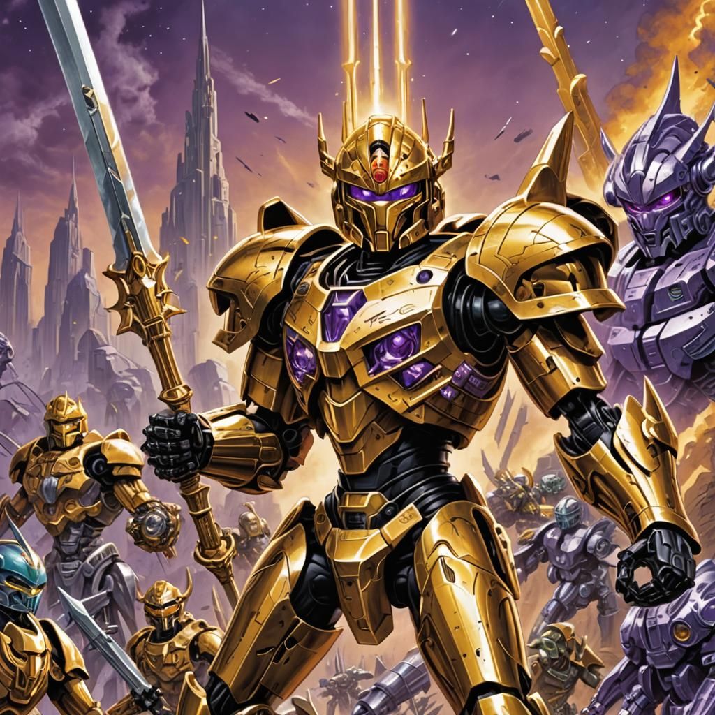 Bionicle Comic Book Cover with Golden Hero