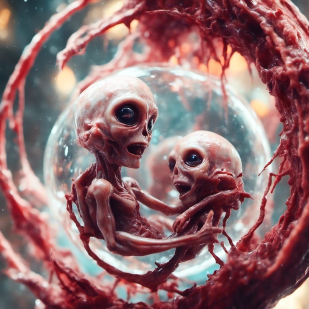 Alien Fetus in Utero: Macabre Photography