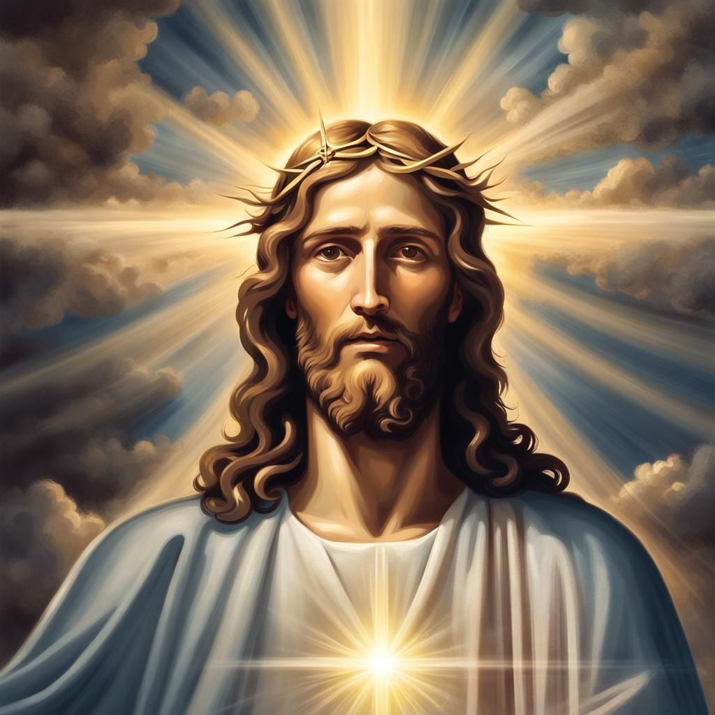 Radiant Christ Illuminated in Divine Glory