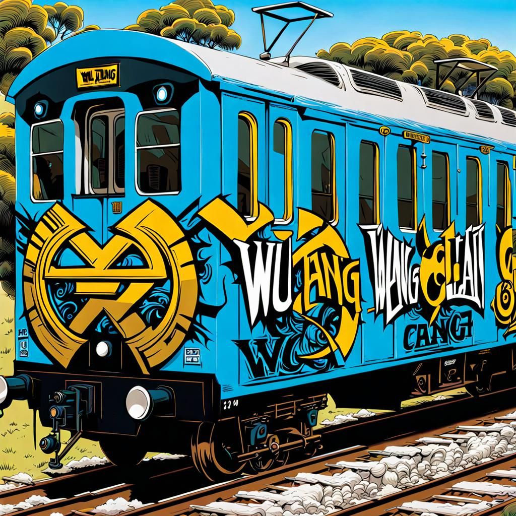 Wu Tang Clan Graffiti Train Car Art