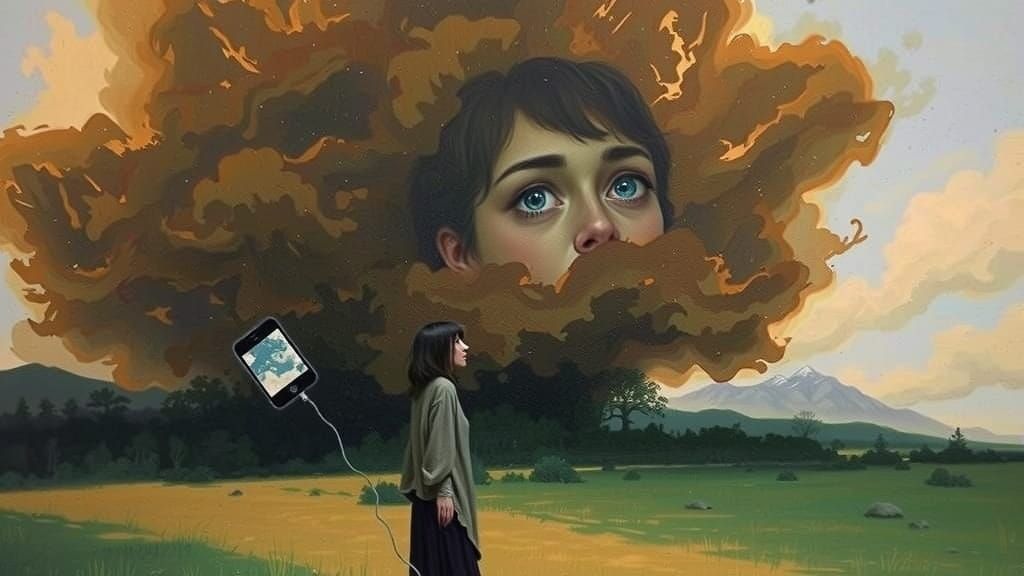 Woman in Landscape: Romanticism Style Portrait