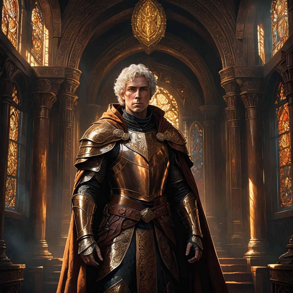 Noble in Bronze Armor in Grand Throne Room