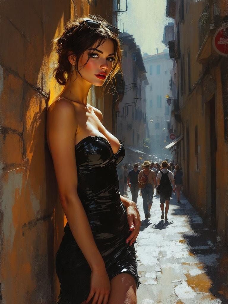 Italian Figure Study with Luminous Impasto