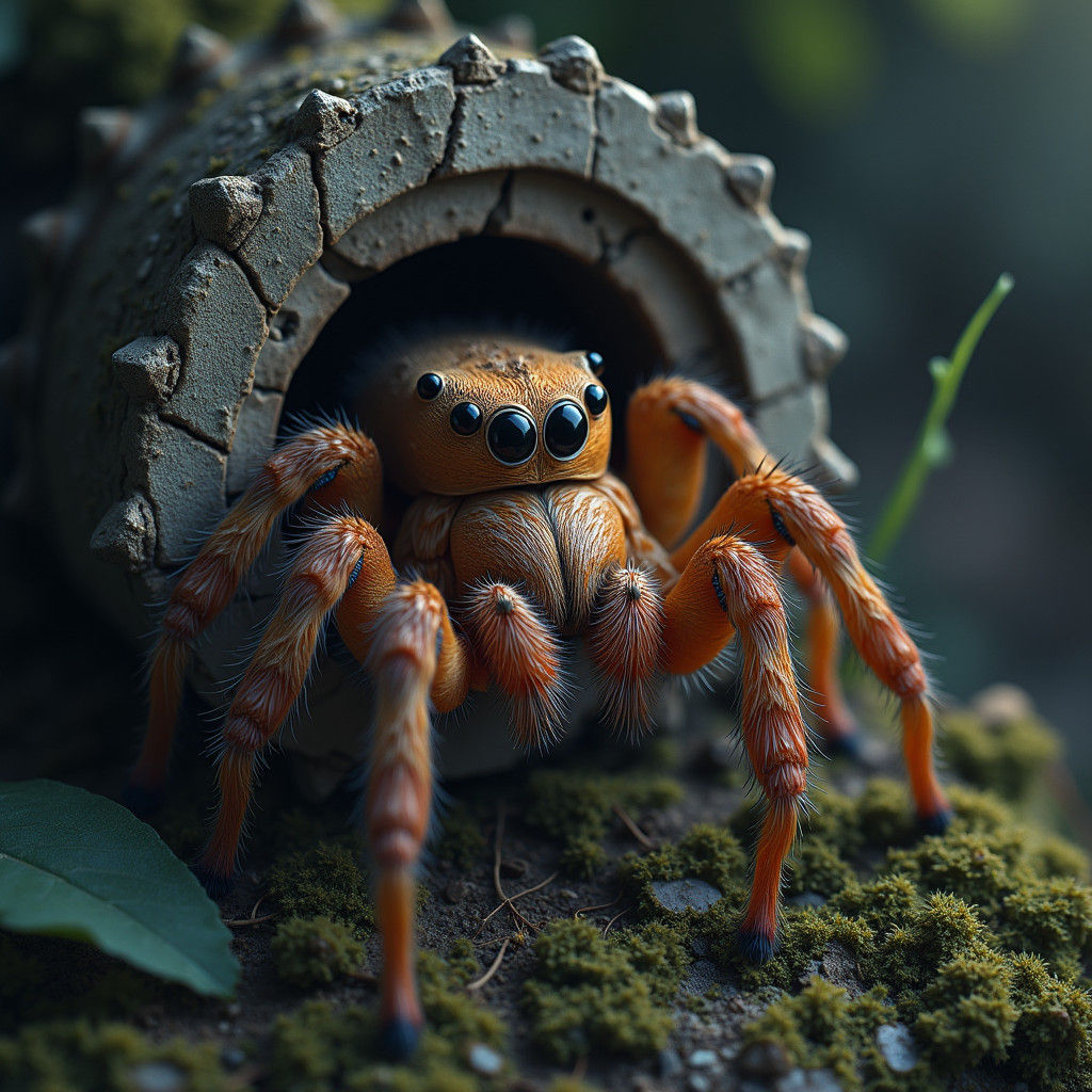 The Gentle Trapdoor Spider in Natural Habitat