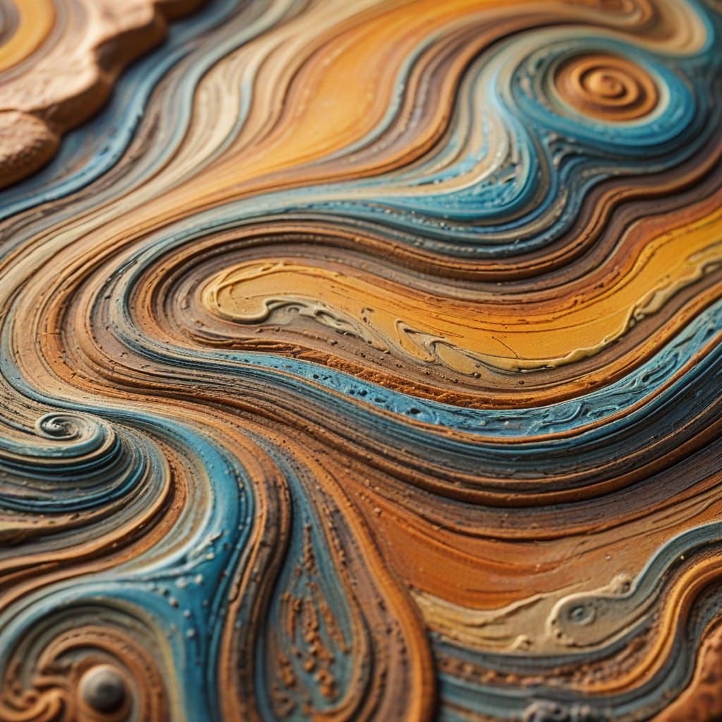 Textured Ceramic Tile: Macro Photography of Earthy Art