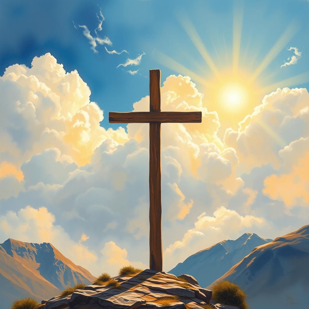 Holy Cross Mountain in Impressionist Style