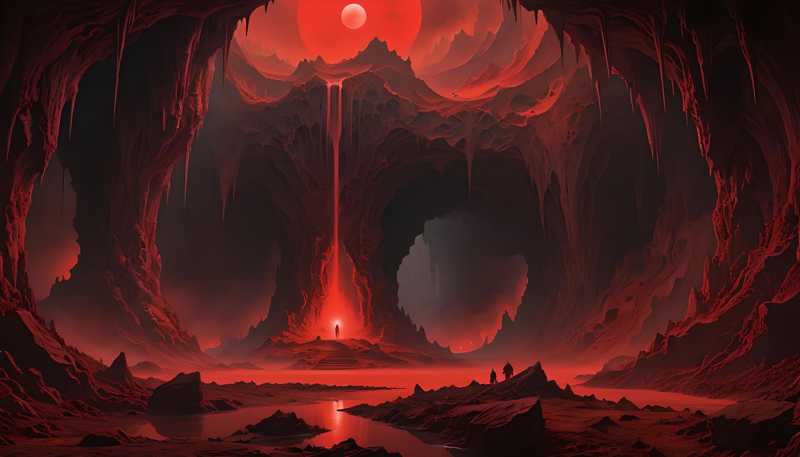 Monochromatic Red Cave of the Underworld