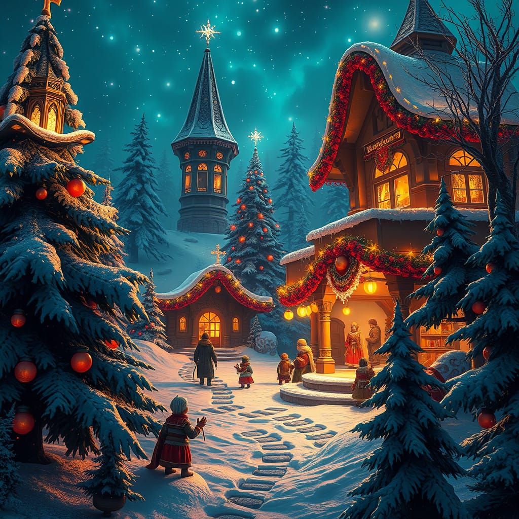 Fantastical Christmas Tree Enveloped in Toy Wonderland