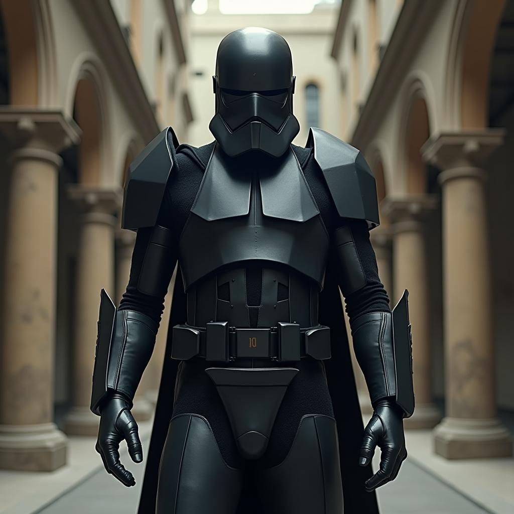 Avant-Garde Fashion in Dark Metallic Cubism