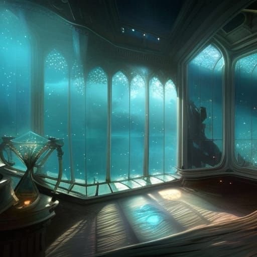 Crystal Ship on the Sea: Digital Matte Painting