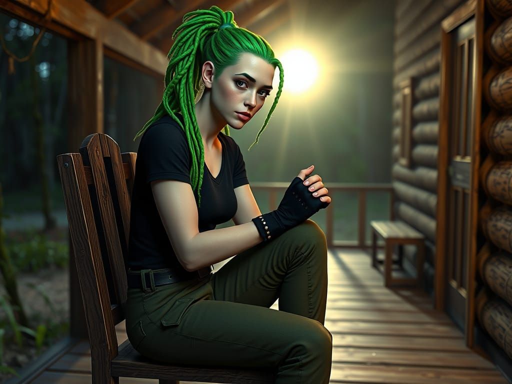 Green Dreadlocks: A Pixar-Style Everglades Portrait