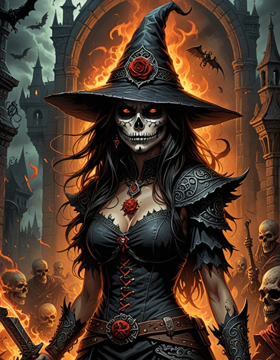 Dark Fantasy Book Cover: Zombies, Mages, and Lucifer