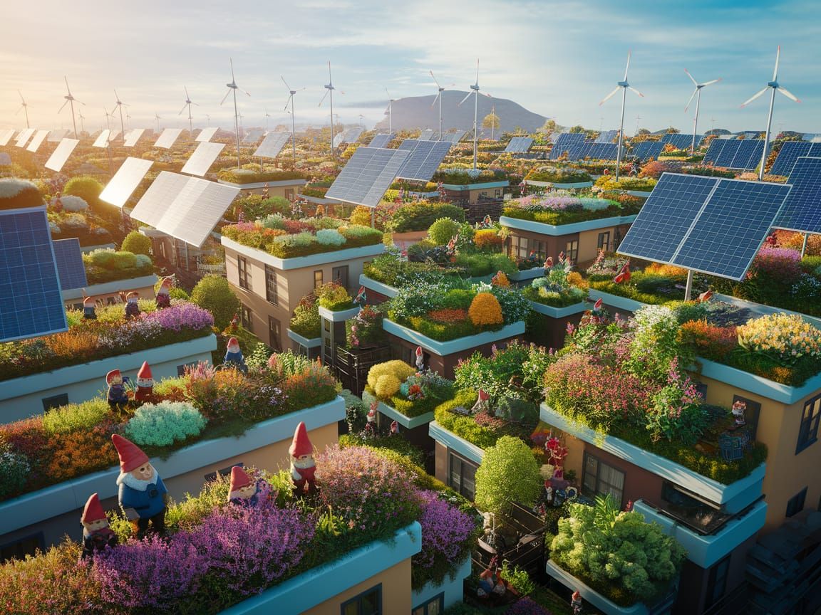 Solarpunk Garden City in Alaska