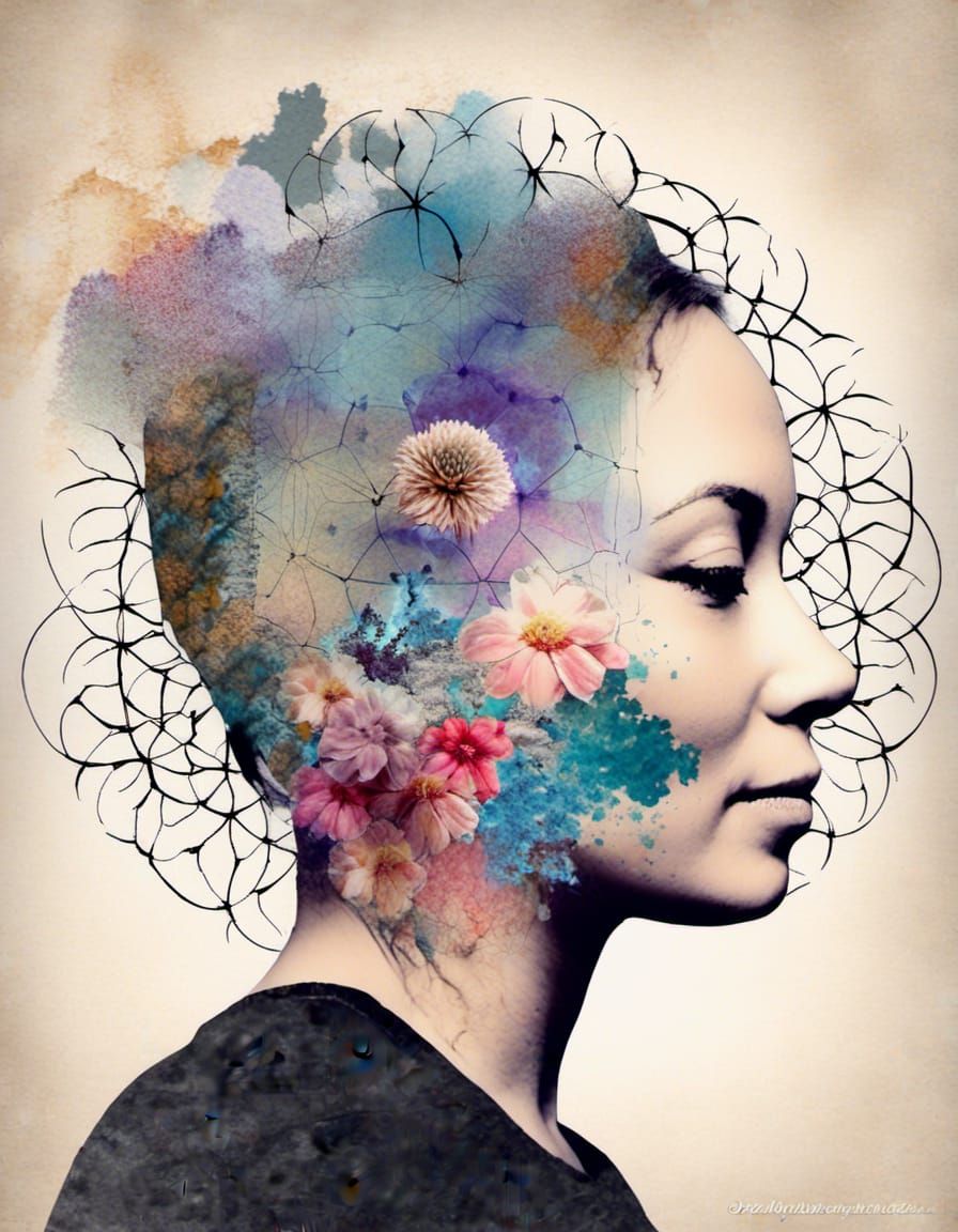 Swiss Alps and Flower of Life Splash Art