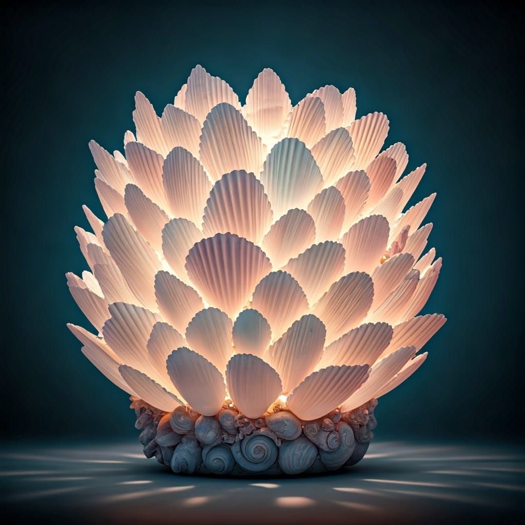 Glowing Sea Coral Lamp in Pastel Hues
