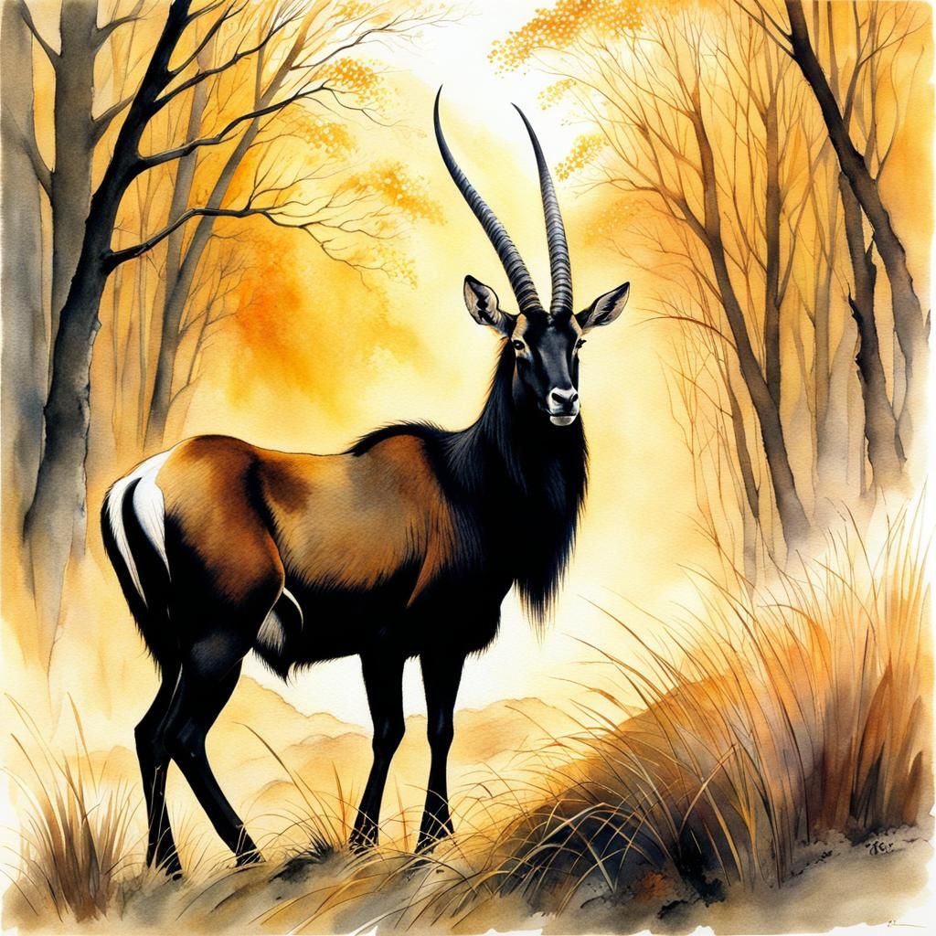 The giant sable antelope