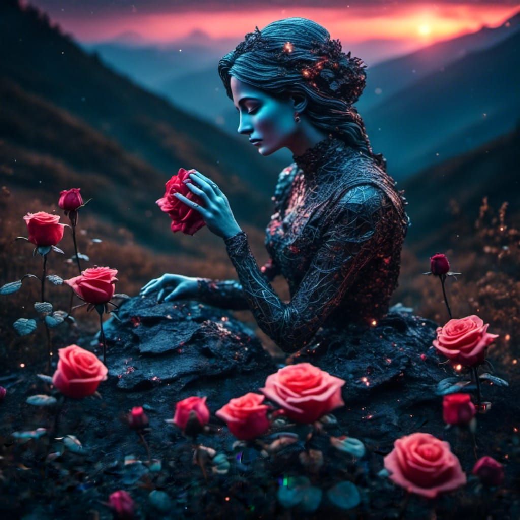 Magical Brier and Rose Entwined Over Grave